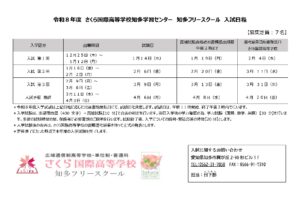 令和8年度入試日程|さくら国際高等学校
